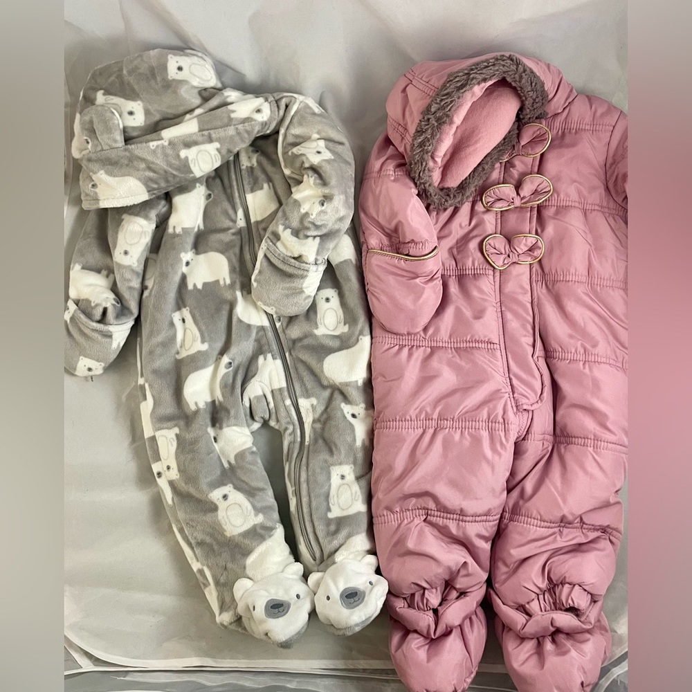 2 Baby Snow Suits 6-9 Months and 9 Months